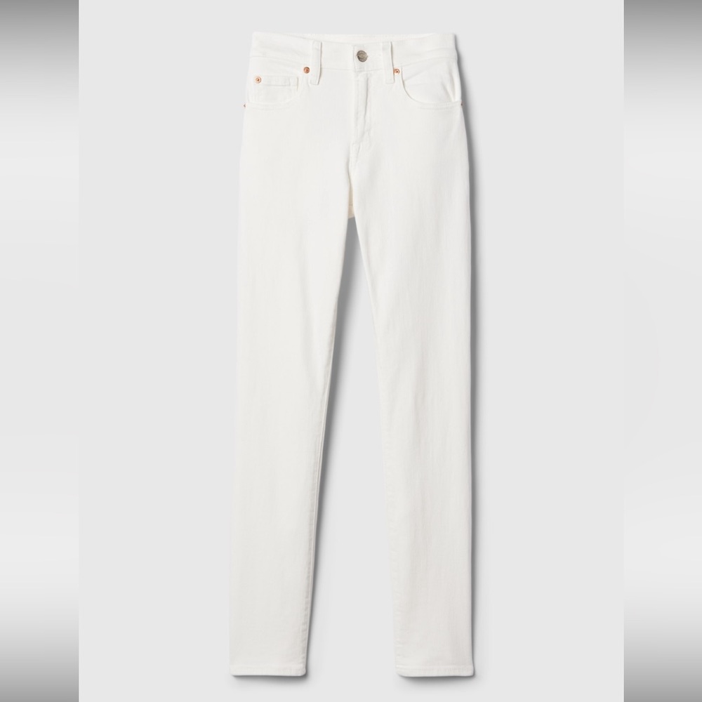 NWT GAP True Skinny Mid Rise White Jeans – Size 34/18R
